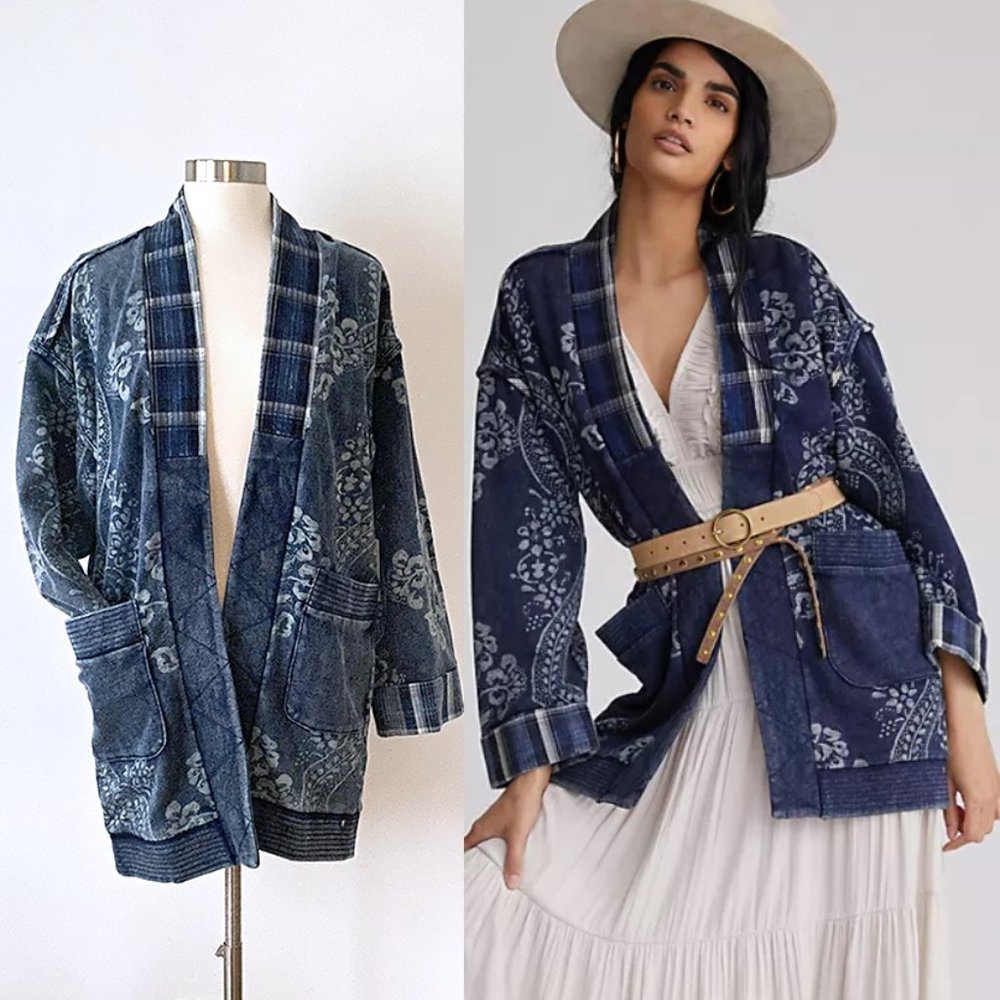 Pilcro Quilted Kimono Jacket